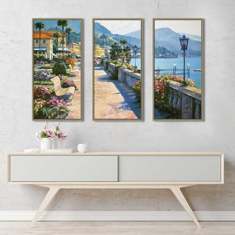 PicturePerfectInternational Bellagio Promenade Framed On Canvas 3